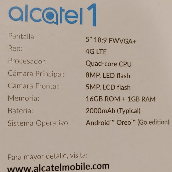 Alcatel 1 5033E 4G LTE 16GB GSM Unlocked Dual Sim Smartphone - Picture 9 of 9